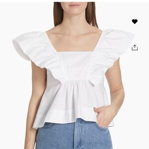 Ganni Poplin top